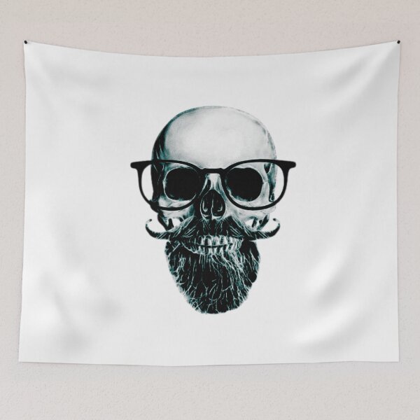 Item preview, Skull With Beard Nerdy designed and sold by DAREENTER.