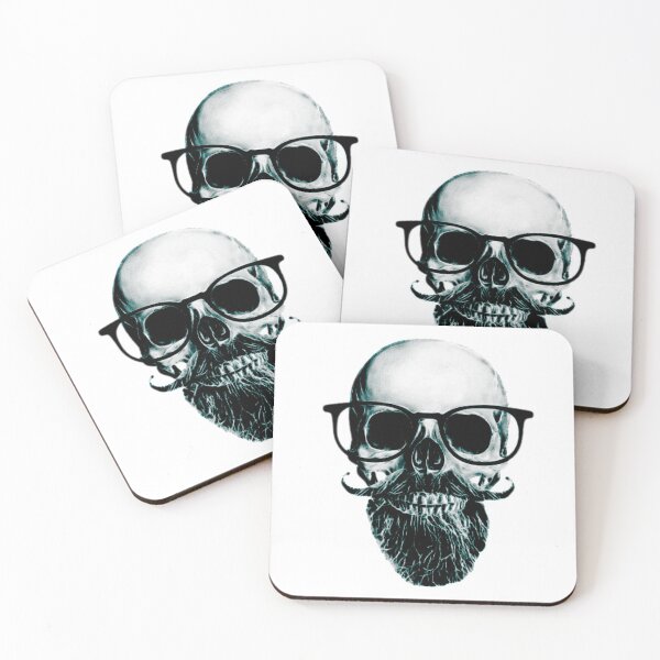 Item preview, Skull With Beard Nerdy designed and sold by DAREENTER.