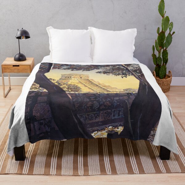 Item preview, Watercolor ruins of the Mayan ruins at Chichen Itza, in the Yucatan Peninsula- Mexico. Chichen Itza watercolor designed and sold by rfoxphoto.