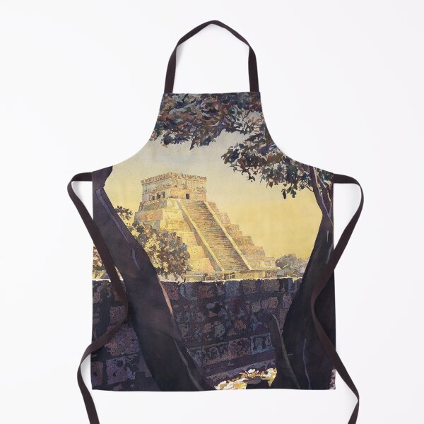 Item preview, Watercolor ruins of the Mayan ruins at Chichen Itza, in the Yucatan Peninsula- Mexico. Chichen Itza watercolor designed and sold by rfoxphoto.