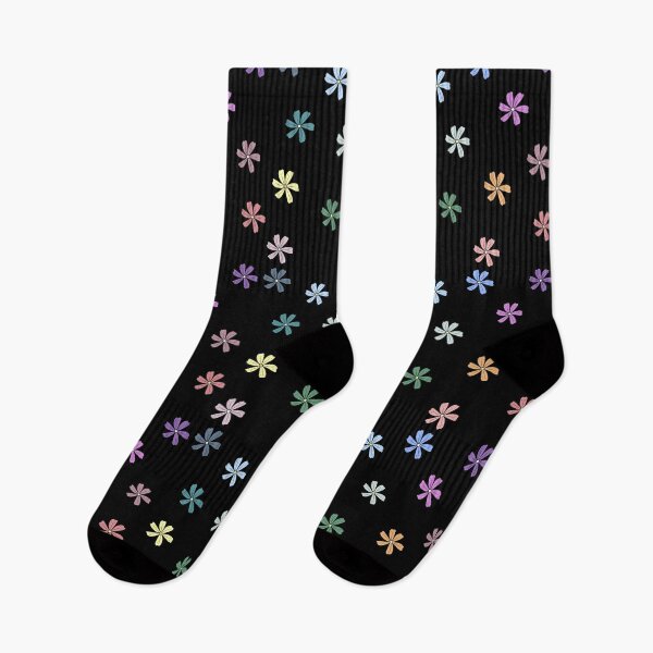 Item preview, Bib Flowers in Pastel on Black designed and sold by CottoVerdi.