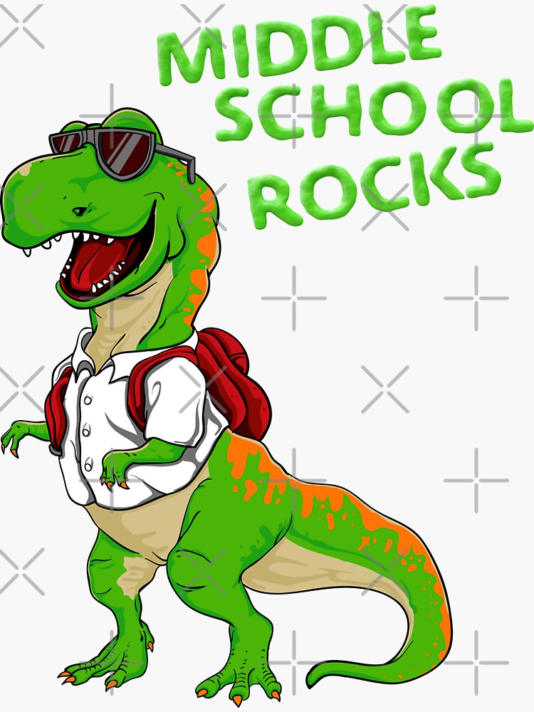 Cool T Rex Tyrannosaurus Rex Middle School Rocks Student Back To