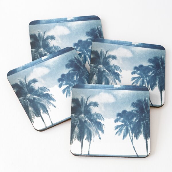 Item preview, Palms beach cyanotype artwork designed and sold by Milicatart.