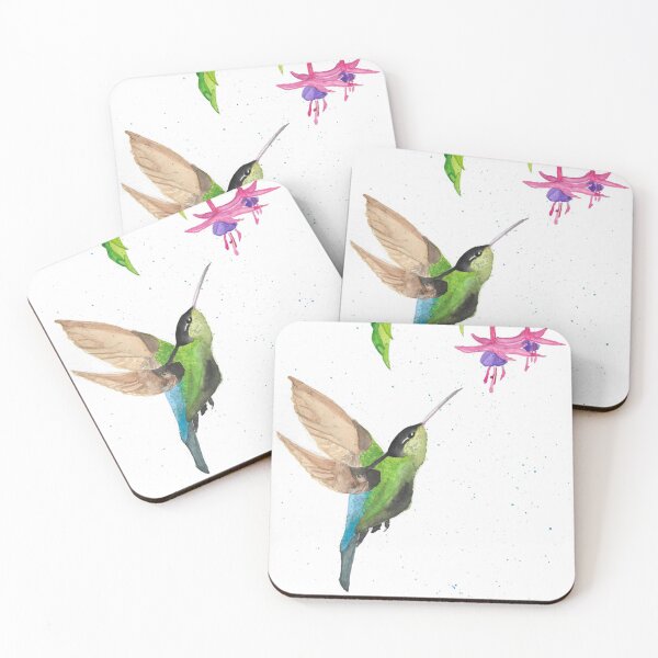 Item preview, hummingbird with flowers designed and sold by R3dR4bbit1.