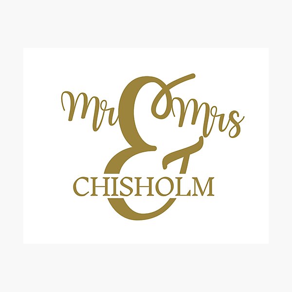 Item preview, Mr & Mrs CHISHOLM | Gift ideas designed and sold by yourscotborders.