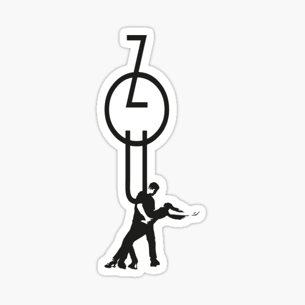 lets dance zouk - black Sticker