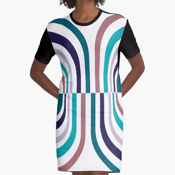 Striped Pill Graphic T-Shirt Dress