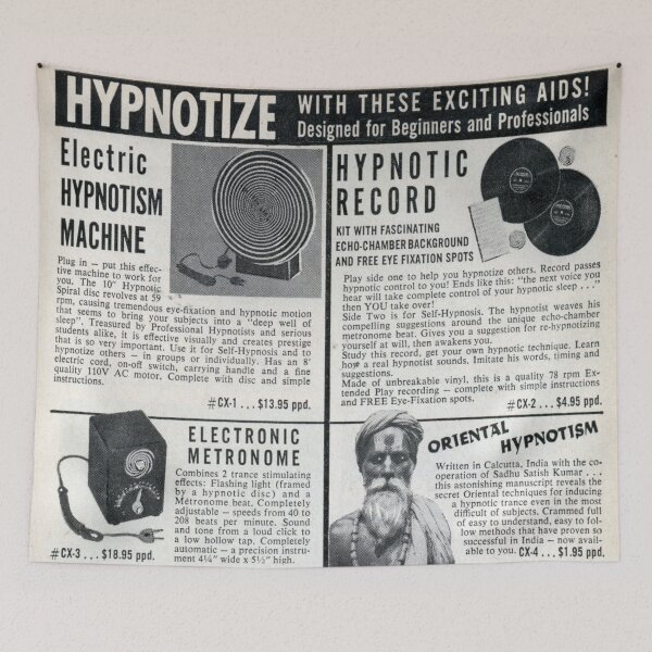 Item preview, Hypnotize - Vintage Retro Hypnotization Aids Ad designed and sold by elevens.