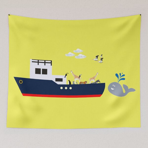 Item preview, Animals on Boat Print designed and sold by MarcSabuncu.
