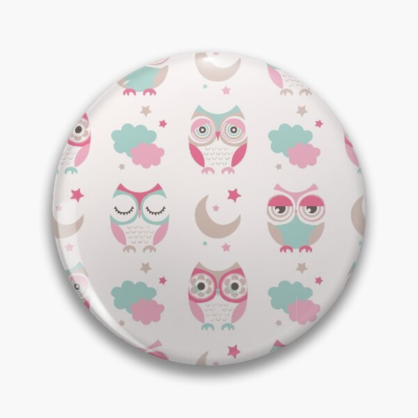 Item preview, Cute Pink Owl Pattern  designed and sold by Graphix-Space.