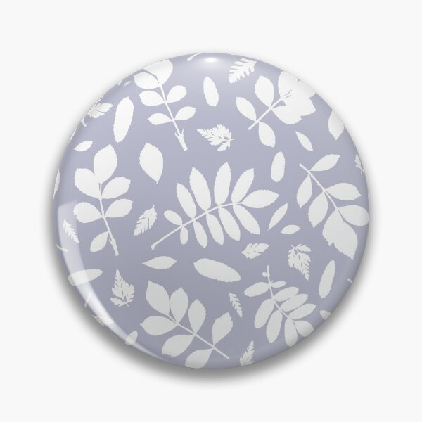 Item preview, Monochrome leaves 14. Wild herbs seamless pattern white on blue grey. Autumn leaf fall. Wild life designed and sold by Yulia Chepurova.