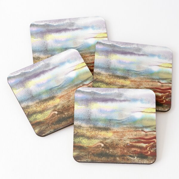 Item preview, Landscape With Rainy Sky Watercolor Painting  designed and sold by Irina Sztukowski.