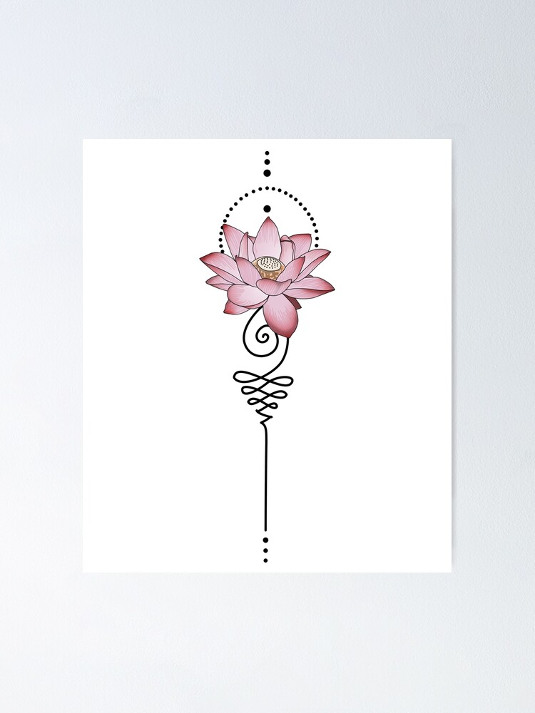 Lotus Flower and Arrow Tattoo Design for Women