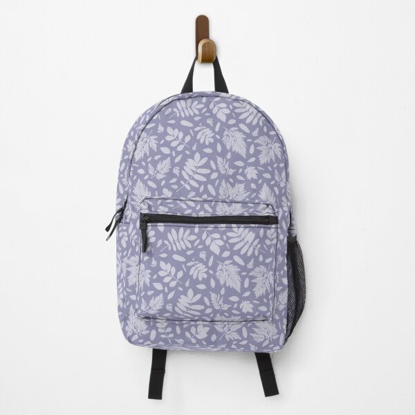 Item preview, Monochrome leaves 15. Wild herbs seamless pattern dusty lighte blue on blue lilac grey. Autumn leaf fall. Wild life designed and sold by Yulia Chepurova.