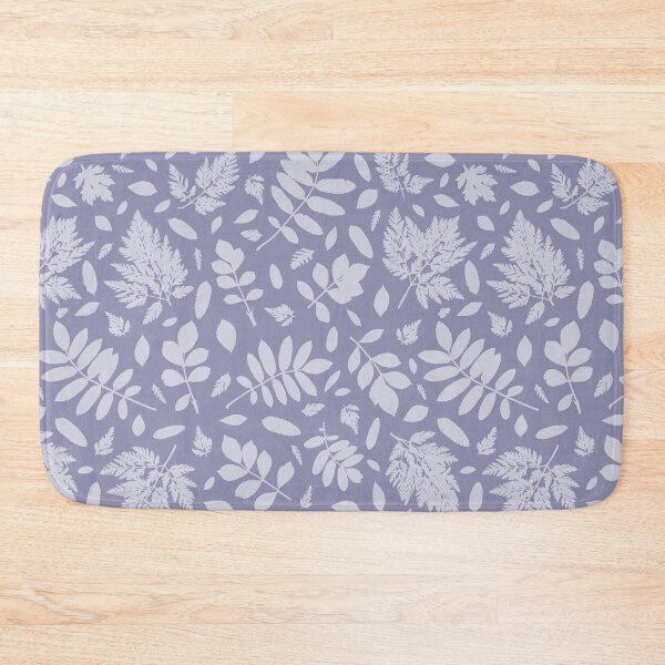 Item preview, Monochrome leaves 15. Wild herbs seamless pattern dusty lighte blue on blue lilac grey. Autumn leaf fall. Wild life designed and sold by Yulia Chepurova.