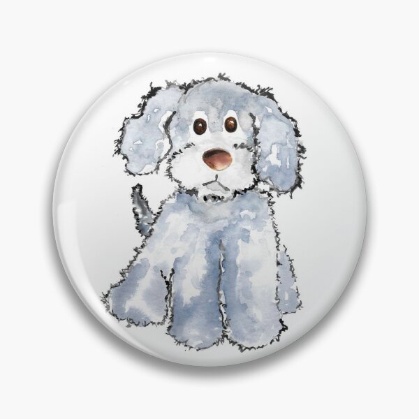 Aperçu de l'œuvre Scruffy pup bleu gris créée et vendue par WiMGcreative.