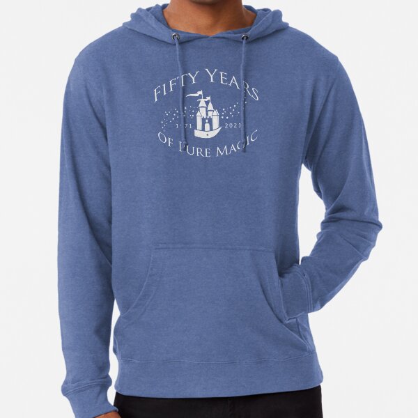 50 Years of Pure Magic (Disney World 50th Anniversary, Light Text)  Lightweight Hoodie for Sale by 1923mainstreet