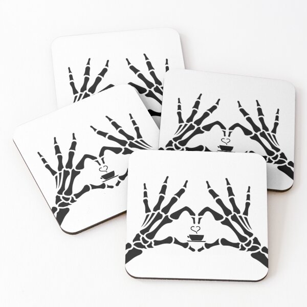 Item preview, Skeleton Heart Coffee Halloween Cute Funny designed and sold by Shujii.