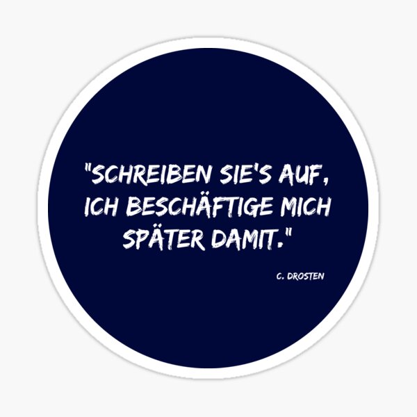 Schreiben Sie's auf, ich beschäftige mich später damit Sticker