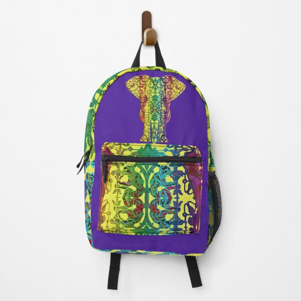 Item preview, Rainbow Yellow Elephant on Purple designed and sold by Diego-t.