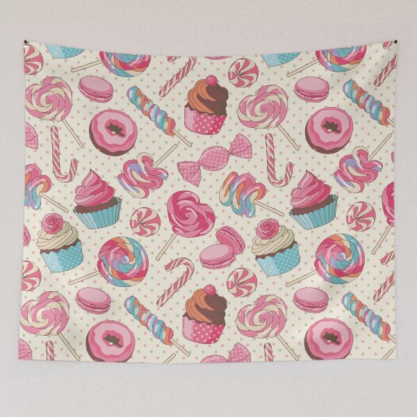 Item preview, Sweet pink candy pattern designed and sold by Graphix-Space.