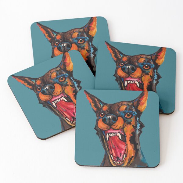 Item preview, Angry watercolor doberman dog designed and sold by susserain.