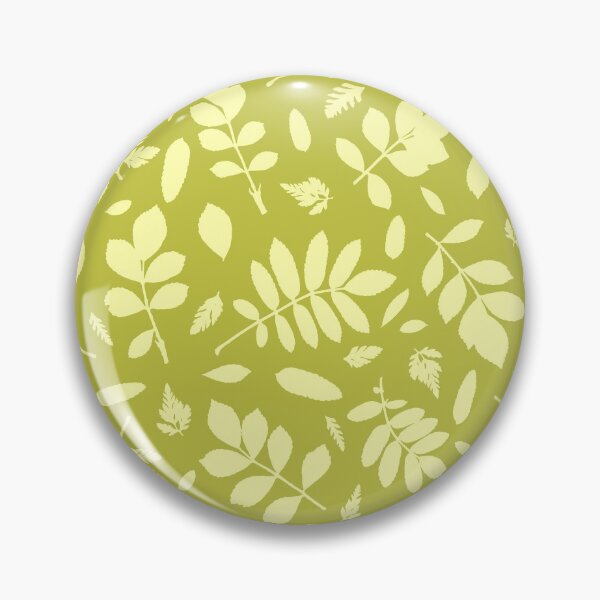 Item preview, Monochrome autumn leaves 17. Wild herbs seamless pattern pale yellow on olive green. Autumn leaf fall. Wild life designed and sold by Yulia Chepurova.