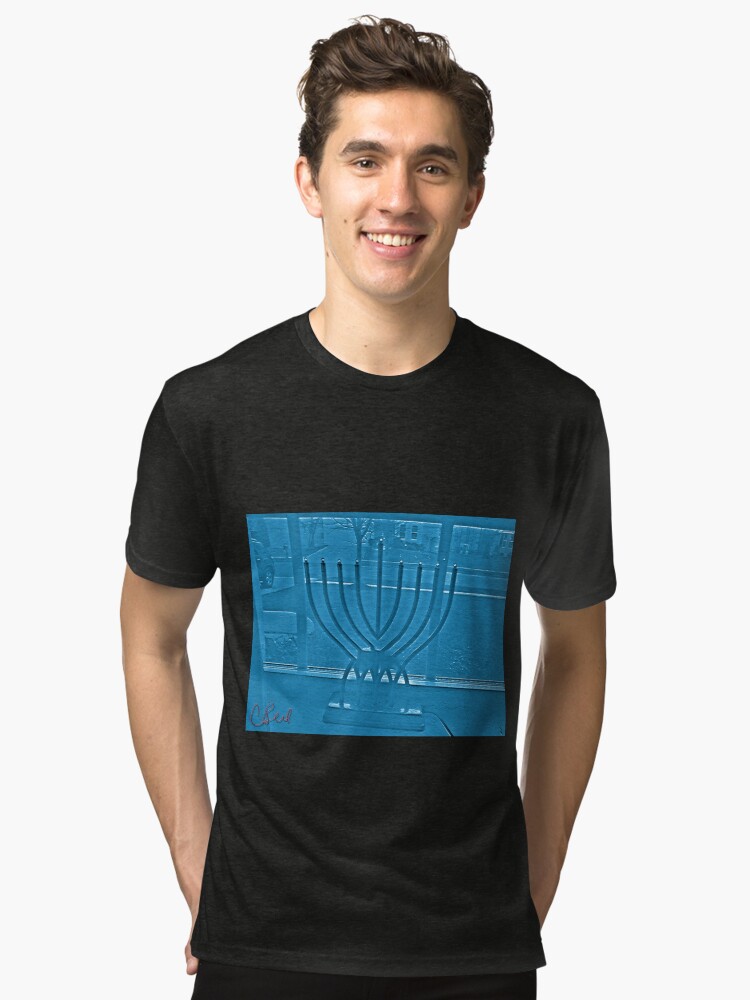 Thumbnail 1 of 7, Tri-blend T-Shirt, Festival of Lights designed and sold by storecee.