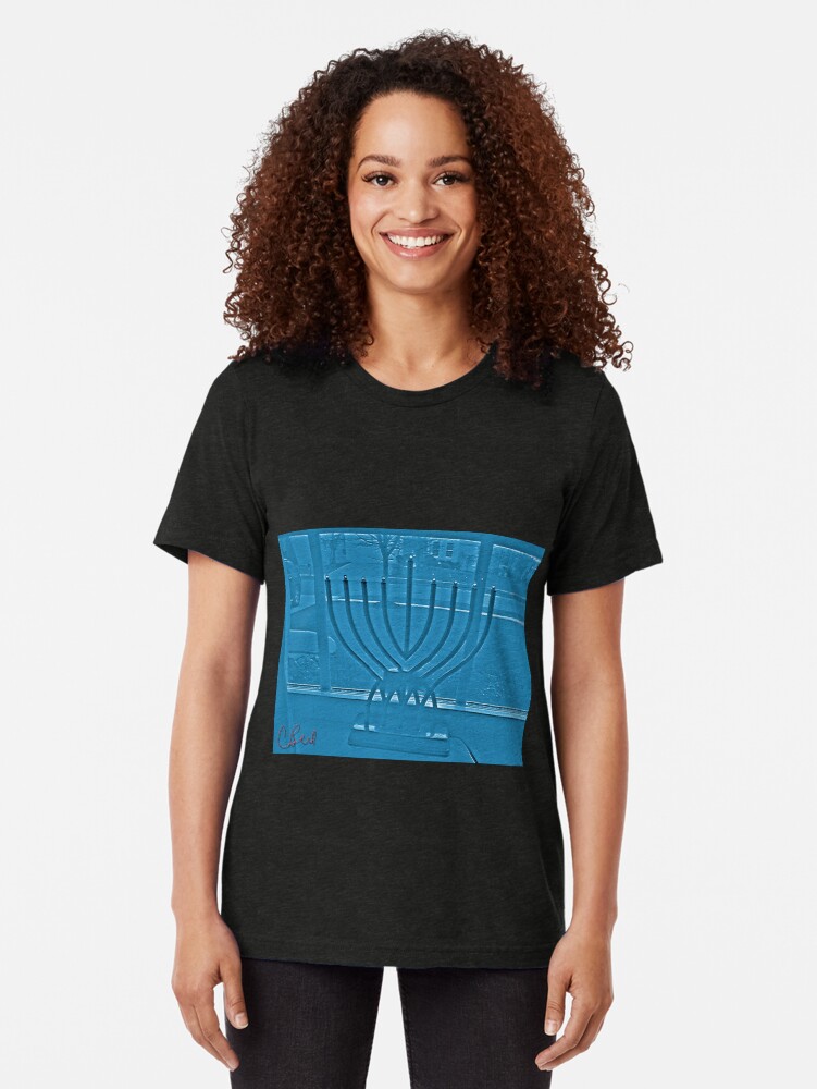 Thumbnail 2 of 7, Tri-blend T-Shirt, Festival of Lights designed and sold by storecee.