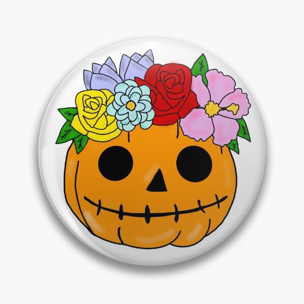 Item preview, flowery pumpkin designed and sold by paoalvarezh.