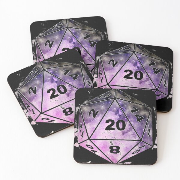 Item preview, Purple Galaxy Watercolor Dice | D20 Galaxy Critical Roll designed and sold by JacobPloesser.