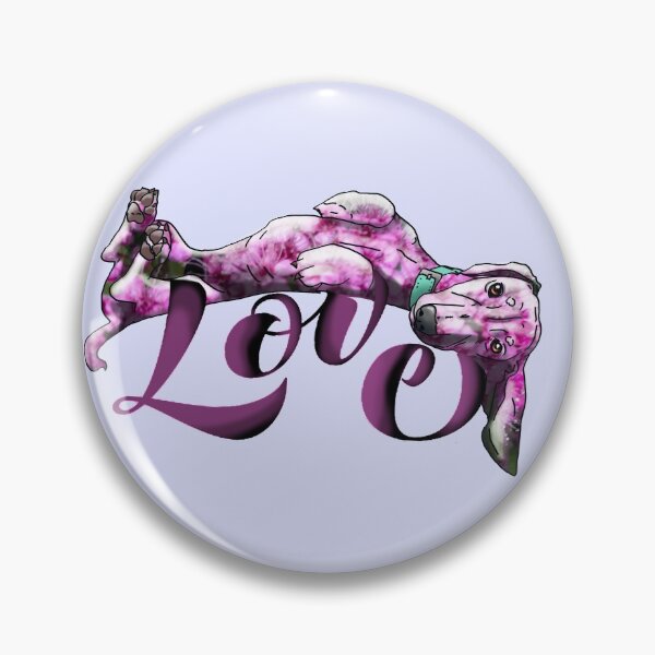 Item preview, Love Dachshund Flower Design, Purple Doxie designed and sold by rdowerarts.