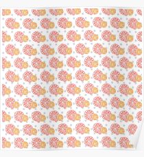 Grapefruit Print Design Poster