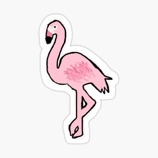 Flamingo Stickers Redbubble - flamingo song id roblox shrimps song