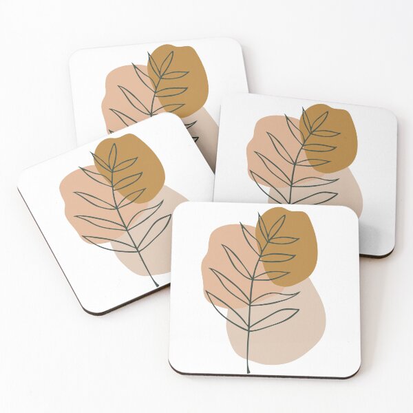 Item preview, Modern Art Leaves Pinks and Gold designed and sold by StudioPosies.