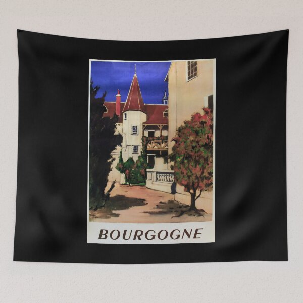 Item preview, Bourgogne retro poster designed and sold by CorasPosters.