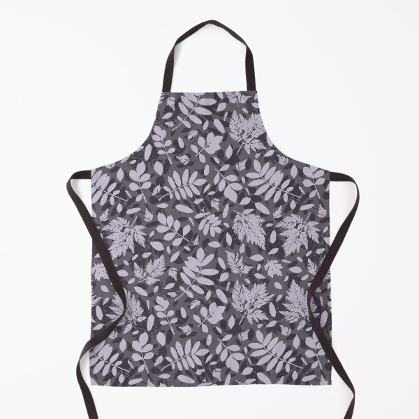 Item preview, Monochrome leaves 18. Wild herbs seamless pattern blue grey shadows. Autumn leaf fall. Wild life.  designed and sold by Yulia Chepurova.