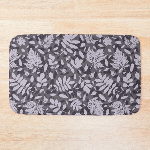 Item preview, Monochrome leaves 18. Wild herbs seamless pattern blue grey shadows. Autumn leaf fall. Wild life.  designed and sold by Yulia Chepurova.