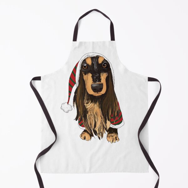 Item preview, Christmas Longhaired Dachshund- Black & Tan designed and sold by rdowerarts.