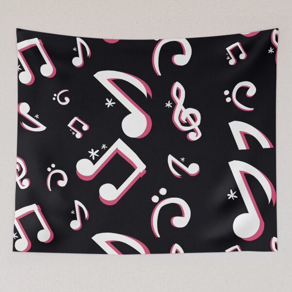 Item preview, Music Notes Pattern Drawing C designed and sold by CreativTEES !.