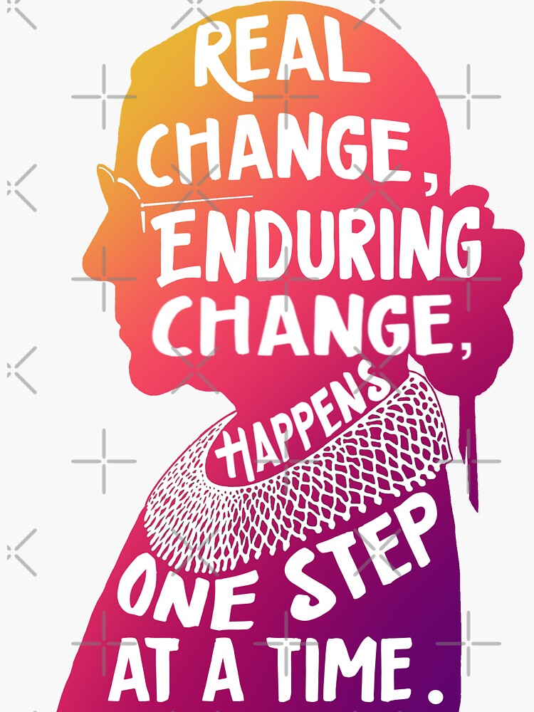 "RBG quote silhouette" Sticker for Sale by InstaEtchStudio Redbubble