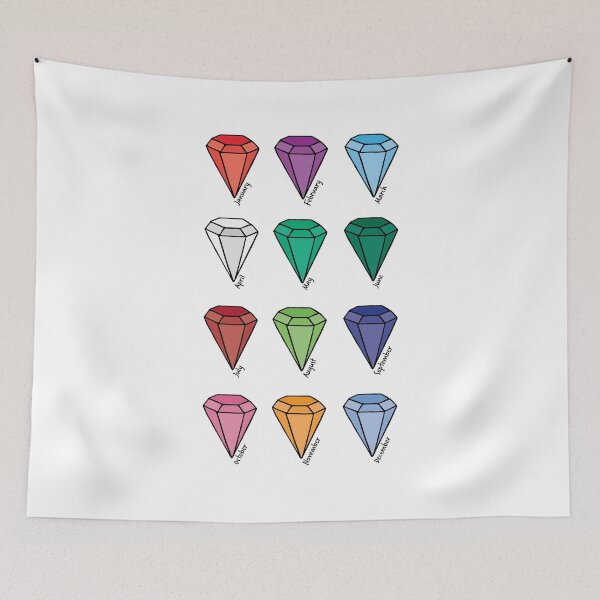 Item preview, Birthstones Month Watercolor Chart designed and sold by murialbezanson.