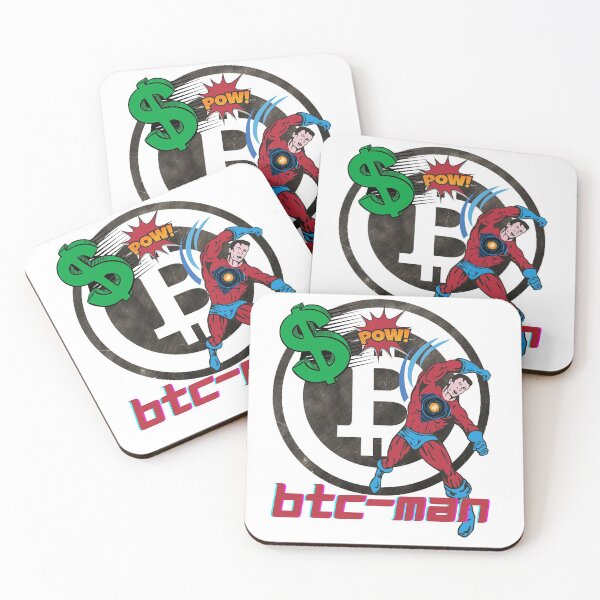 Item preview, BTC Man, Bitcoin Superhero, Cryptocurrency Comic designed and sold by WinningUniverse.