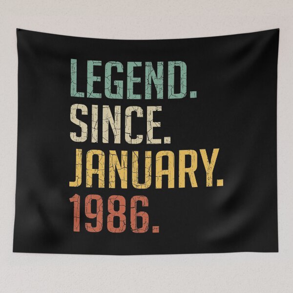 Artikelvorschau, Legende seit Januar 1986 35. Geburtstagsgeschenk 35 Jahre alter Jahrgang Januar 1986 entworfen und verkauft von Takatv.