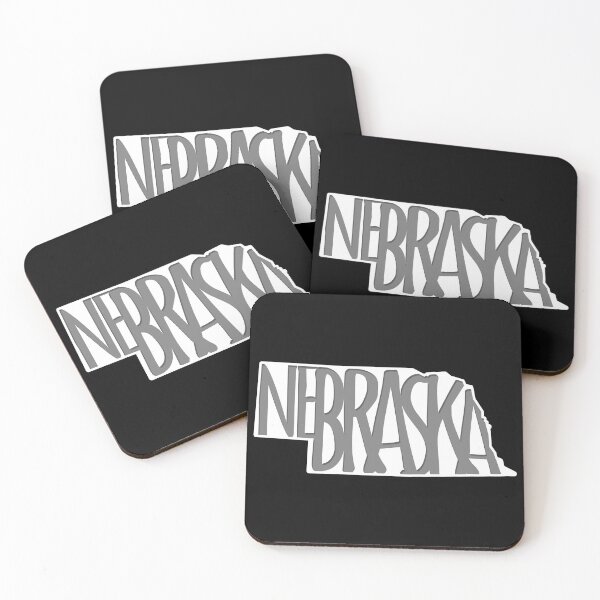 Item preview, Nebraska - state silhouette design of Nebraska - NE gifts - Nebraska text in gray designed and sold by smooshfaceutd.