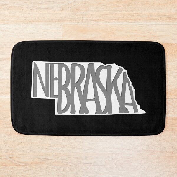 Item preview, Nebraska - state silhouette design of Nebraska - NE gifts - Nebraska text in gray designed and sold by smooshfaceutd.