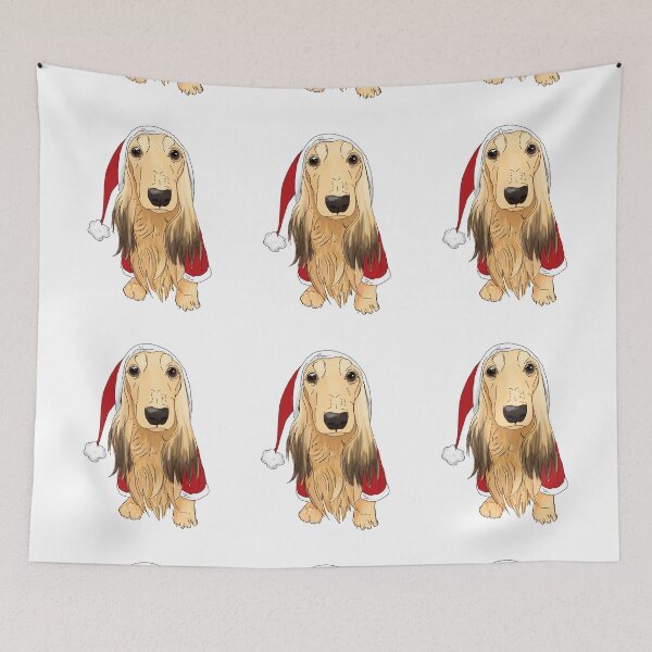 Item preview, Christmas Dachshund- Cream longhair designed and sold by rdowerarts.