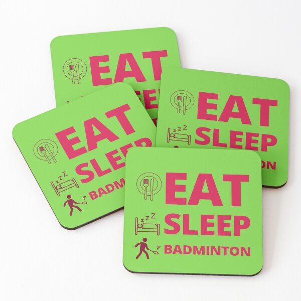 Item preview, Eat sleep badminton repeat designed and sold by Tecnofa.