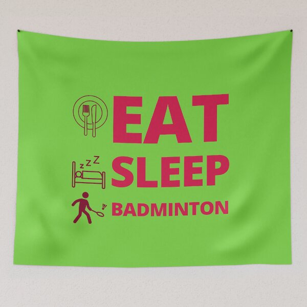 Item preview, Eat sleep badminton repeat designed and sold by Tecnofa.