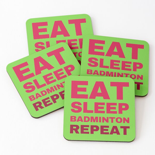 Item preview, Eat sleep badminton repeat designed and sold by Tecnofa.